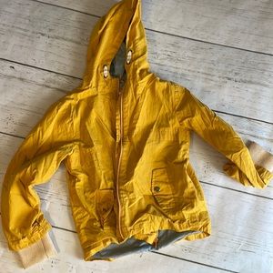 Cat and jacket yellow rain jacket